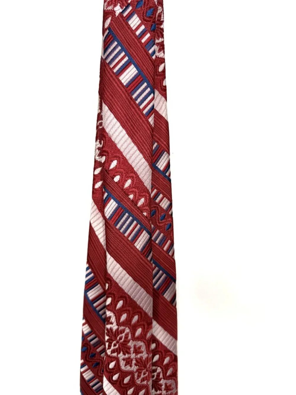 Vintage Armando Collection 1970’s Mens Neck Tie 4 ¼” Wide Red Blue Gray Necktie